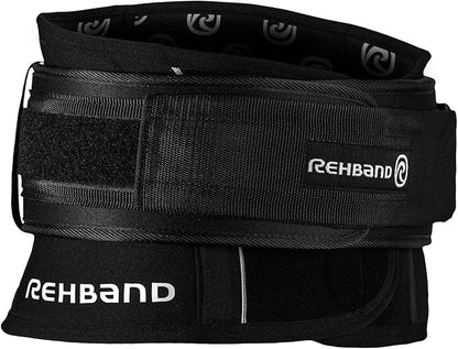 Rehband X-RX Back Support, Heavy weightlifting support 7mm neoprene, 2-in-1 back support with integrated lifting belt for heavy weight lifting workouts