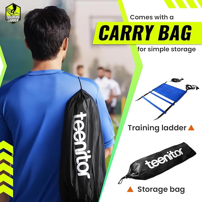 Teenitor Agility Ladder Speed Ladder Training Ladder for Soccer, Speed, Football Fitness Feet Training Carry Bag Agility Training Equipment