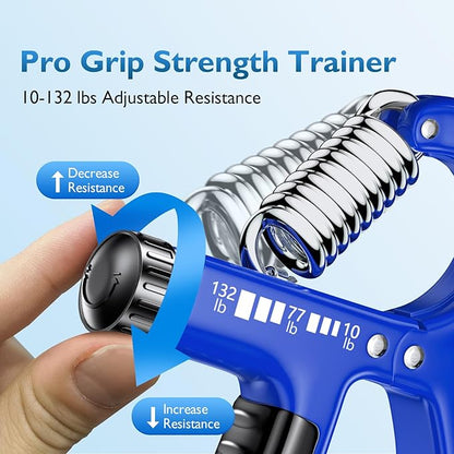 FitBeast Grip Strengthener Forearm Strengthener, Adjustable Hand Grip Strengthener for Strength Training & Rehabilitation, 10-132 lbs Resistance, Ideal for Athletes and Physical Therapy (1 Piece)