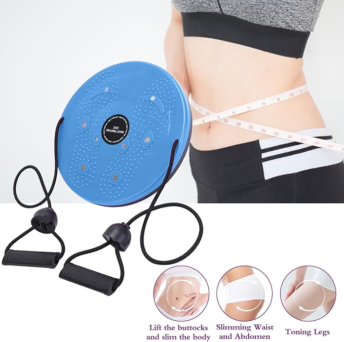 Ab Waist Twisting Disc, Twist Board for Exercise, Adjustable Waist Trainer Balance Disc with Handles, Slimming Twister Board with Massage Foot