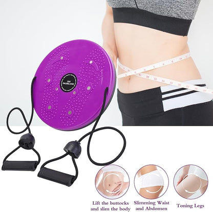 Ab Waist Twisting Disc, Twist Board for Exercise, Adjustable Waist Trainer Balance Disc with Handles, Slimming Twister Board with Massage Foot