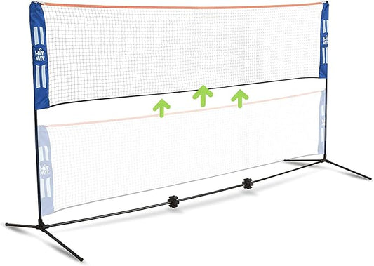 JOOLA HIT MIT Adjustable Height Portable Badminton Net Set - Competition Multi Sport Indoor or Outdoor Net for Playing Pickleball, Kids Volleyball, Soccer Tennis, Lawn Tennis - Easy and Fast Assembly