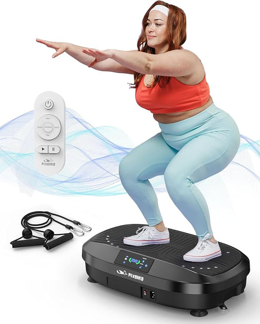 FLYBIRD Vibration Plate- 4D & Oscillation Two Types Vibration Platform, Whole Body Workout Vibration Plate Exercise Machine for Bone Density Building & Lymphatic Drainage