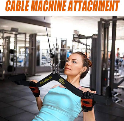 LAT Pull Down Bar for Cable Machine, LAT Pulldown Attachments T Bar V Bar Cable Attachment, Back Tricep Bar Strength Training Handle