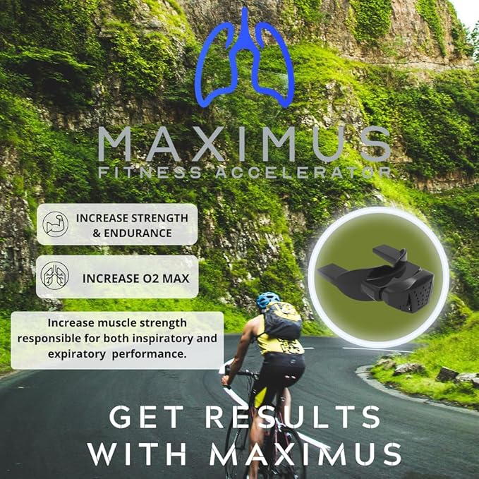 Maximus Fitness Accelerator | Breathing Trainer for Lungs Created & Studied by Experts | Lightweight 1oz Breathing Exercise Device for Improving Fitness & Strength | Trusted by Top Athletes