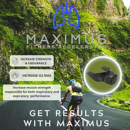 Maximus Fitness Accelerator | Breathing Trainer for Lungs Created & Studied by Experts | Lightweight 1oz Breathing Exercise Device for Improving Fitness & Strength | Trusted by Top Athletes