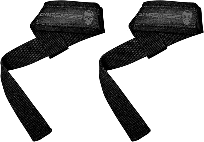 Gymreapers Lifting Wrist Straps for Weightlifting, Bodybuilding, Powerlifting, Strength Training, & Deadlifts - Padded Neoprene with 18 inch Cotton