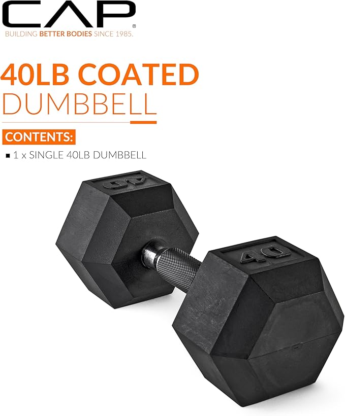 CAP Barbell Coated Hex Dumbbell Weight