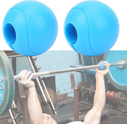 2Pcs Barbell Grips Round Thick Silicone Dumbbell Adapter Balls