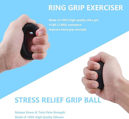 Open up to love Hand Grip Training Kit, adjustable grip, finger stretcher, finger exerciser, grip ring and stress ball, easy to carry and suitable for exercise anywhere