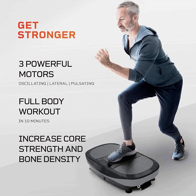 LifePro Rumblex Max 4D Vibration Plate Exercise Machine with Loop Resistance Bands - Full Body Workout Equipment for Home Fitness, Shaping, Training, Recovery, Weight Loss