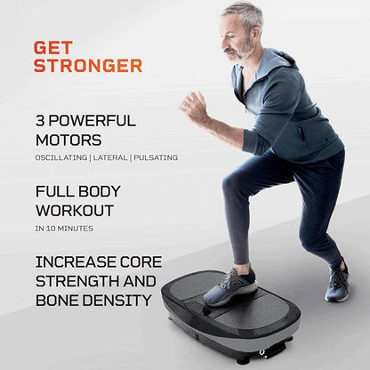 LifePro Rumblex Max 4D Vibration Plate Exercise Machine with Loop Resistance Bands - Full Body Workout Equipment for Home Fitness, Shaping, Training, Recovery, Weight Loss