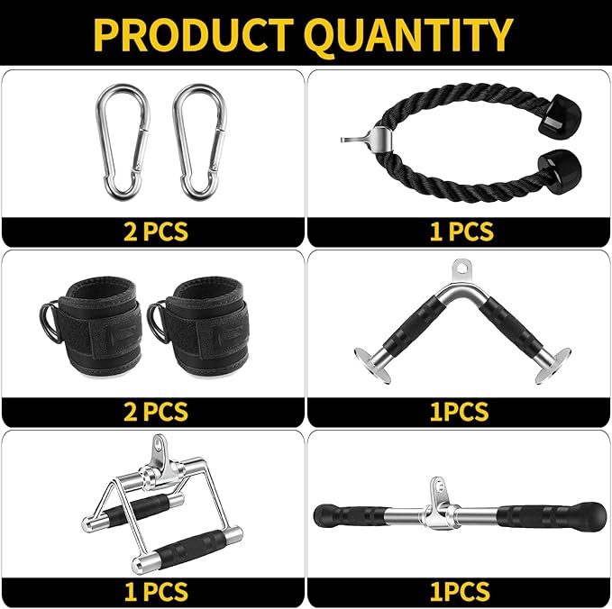 Tricep Press Down Cable Machine Attachment, LAT Pulldown Attachments, Home Gym Accessories, Triceps Pull Down Attachment, Cable Machine Accessories for Home Gym