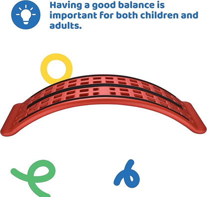 Dazmers Wooden Wobble Balance Board - For Kids, Toddlers, and Children to Improve Balance and Coordination - Sturdy Wooden Construction - Fun and Engaging Balancing Toy - classroom wobble board toys