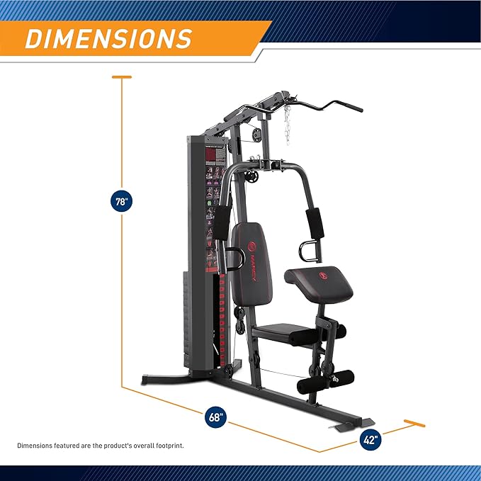 Marcy Multifunction Steel Home Gym 150lb Weight Stack Machine