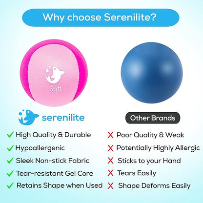 Serenilite Hand Therapy Exercise Stress Ball Bundle, Tri-Density Stress Balls for Adults & Grip Strengthening, Squeeze Balls for Hand Therapy, Hand Therapy Balls, Squeeze Ball, Hand Balls for Therapy