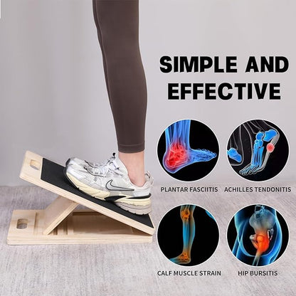 Portable Slant Board for Calf Stretching Squats Calf Stretcher Physical Therapy Equipment Adjustable Wooden Incline Board