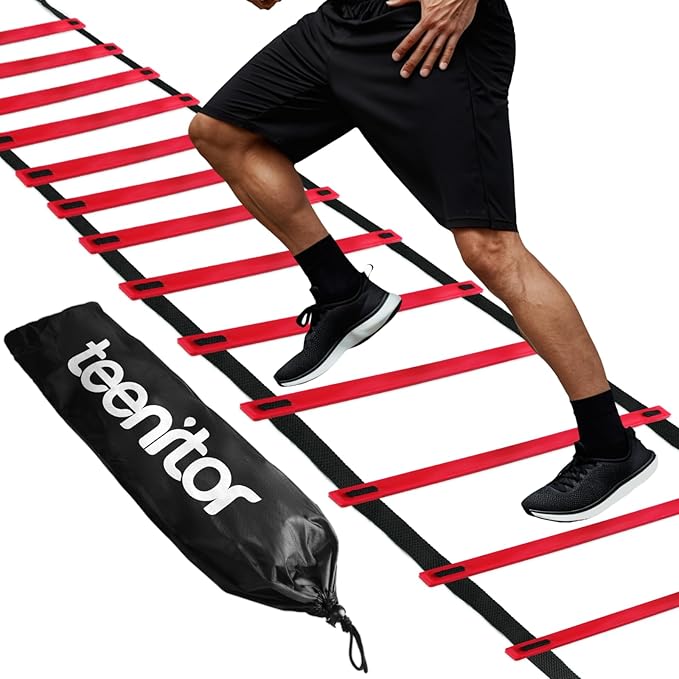 Teenitor Agility Ladder Speed Ladder Training Ladder for Soccer, Speed, Football Fitness Feet Training Carry Bag Agility Training Equipment