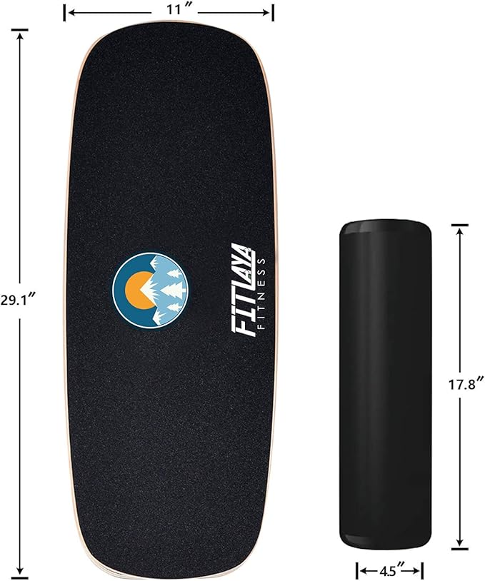 Balance Board Trainer Wooden Training Equipment for Fitness Workout, Hockey‎, Skateboarding, Surfing and Snowboarding