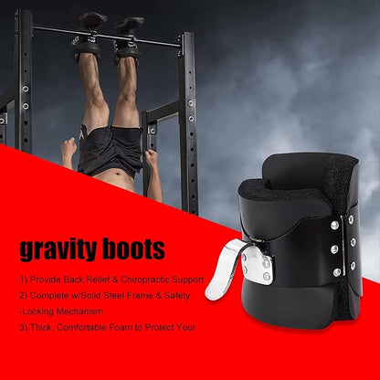 Keenso Fitness Inversion Boots, Improve Posture, Reduce Back Pain, Easy to Use with Comfortable Padded Sides, Fits Most Chin Up Bars