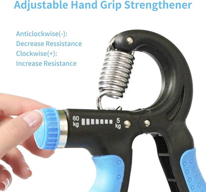 Grip Strength Trainer Adjustable Resistance 22-132 Lbs Hand Grip Strengthener Forearm Exerciser with Counter