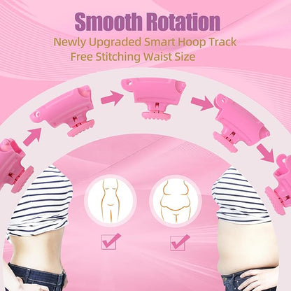 34 Knots Weighted Workout Hoop Plus Size, Smart Waist Exercise Ring for Adults Weight Loss