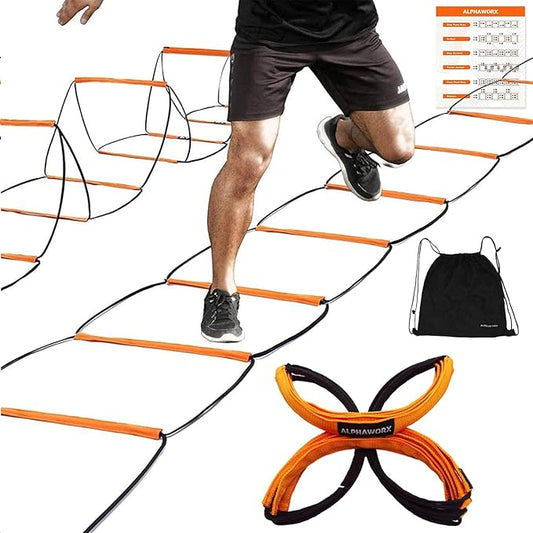 Agility Ladder, Agility Training Equipment, Soccer Speed Ladder, Bag(4/8/8+4/12 Rung)