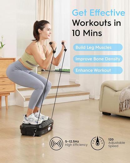 FLYBIRD Vibration Plate- 4D & Oscillation Two Types Vibration Platform, Whole Body Workout Vibration Plate Exercise Machine for Bone Density Building & Lymphatic Drainage