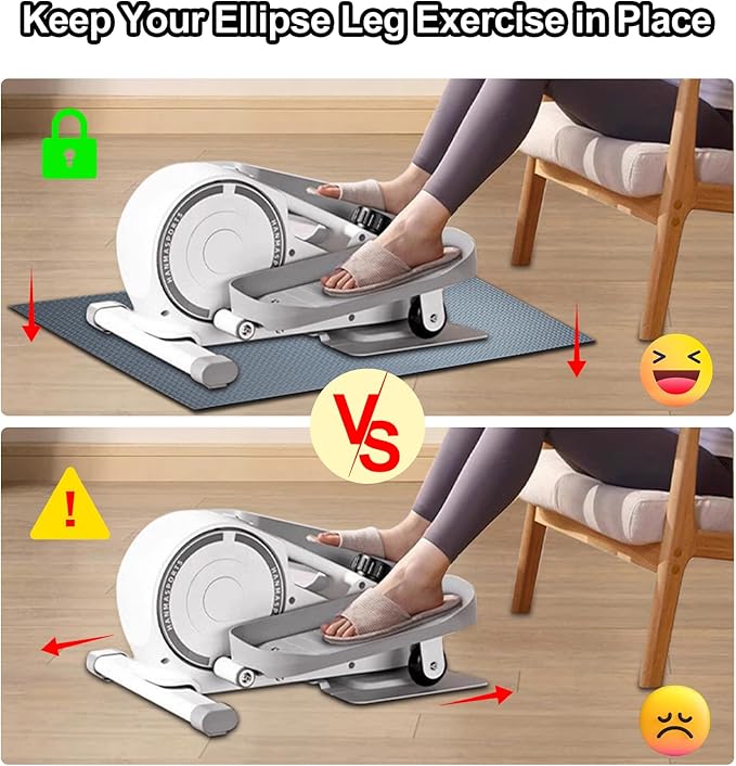 Ellipse Leg Exerciser Machine Non-Slip Mat, Apply to Under Desk Elliptical Peddler While Sitting, Perfect for Electric Seated Foot Pedal Exerciser, Enhanced Stability & Floor Protection