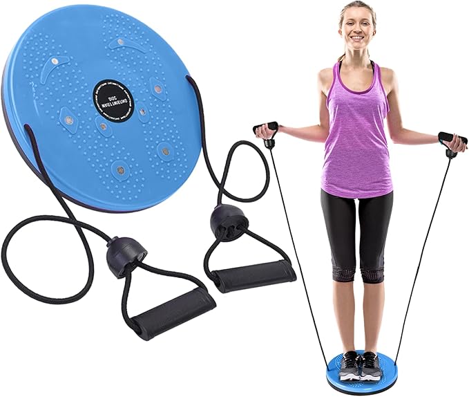 Ab Waist Twisting Disc, Twist Board for Exercise, Adjustable Waist Trainer Balance Disc with Handles, Slimming Twister Board with Massage Foot