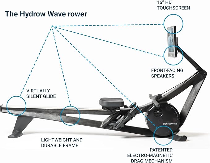 Hydrow Wave Rowing Machine with 16" HD Touchscreen