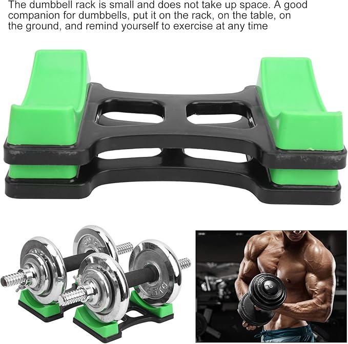 VGEBY Dumbbell Frame Stand, 2 Pcs ABS Dumbbell Bracket Mat Portable Storage Frame Stand Adjustable Floor Holder Fitness Equipment Combined Fitness Supplies Dumbbell