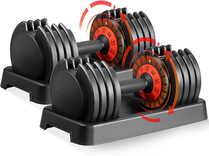 SKOK 25/55 lbs Pair Adjustable Dumbbells Set