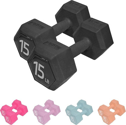 Dumbbell Sets - 5/10/15/20/25/36 lb Dumbbells Pair Hand Weights Set of 2 - Easy Grip - Arm Weights for Men and Women, Home Gym Exercise Equipment for Workouts Fitness Strength Training