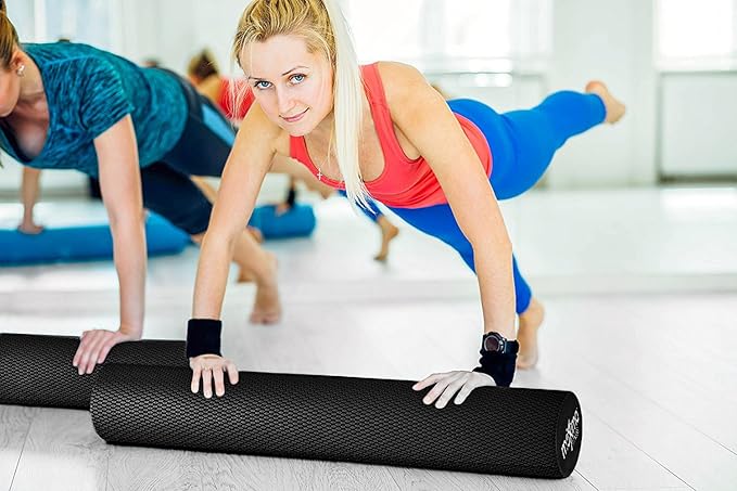 Maximo Fitness Foam Roller– 36" x 6" Exercise Rollers for Trigger Point Self Massage & Muscle Tension Relief, Massager for Back, Fitness, Physical Therapy, Exercise, Pilates and Yoga