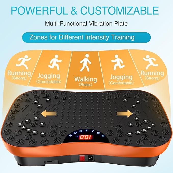 Vibration Plate Exercise Machine Whole Body Workout Vibrate Fitness Platform Lymphatic Drainage Machine for Weight Loss Shaping Toning Wellness Home Gyms Workout for Women Men