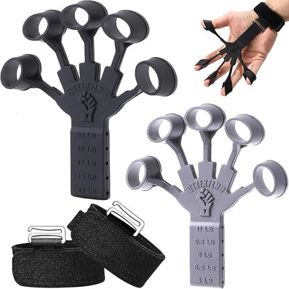 Grip Strength Trainer with Forearm Strengthener, Hand Grip Strengthener, Hand Extension Exerciser, Stress Relief Ball and Hand Grip Strengthener for Muscle Building and Injury Recover(5 PCS)