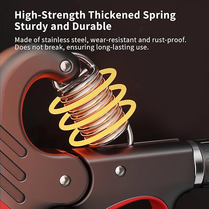 grip strength trainer Adjustable Hand Grip Strengthener (5-100KG) with Automatic Counter, Ergonomic Design, and High-Strength Spring - Perfect Hand Gripper for Grip and Forearm Strength Training grippers strengtheners trainer exerciser