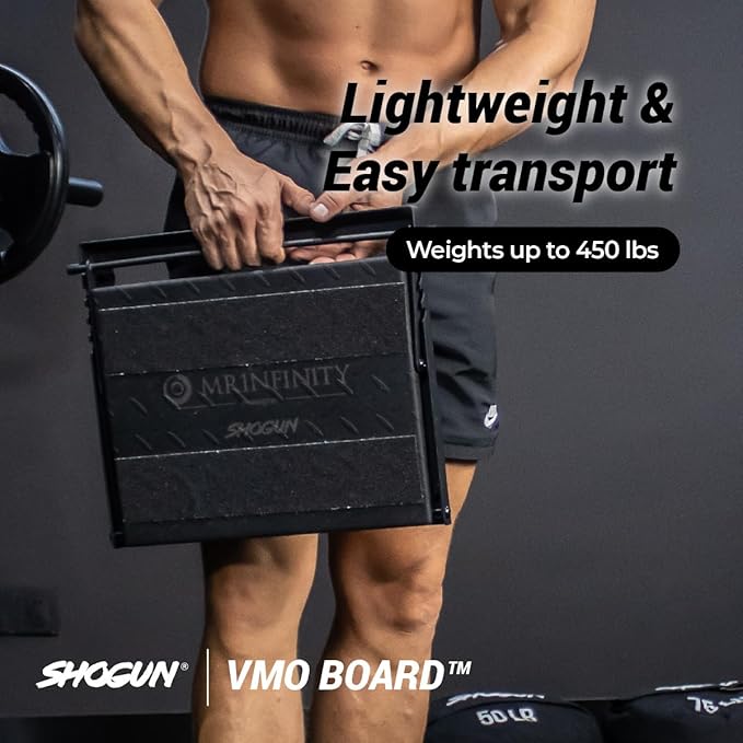 Shogun Slant Board for Squats - Premium Steel VMO Board for Calves Knees Toes & Ankles - Improve Posture with Stretching - Standing Slant Board - Adjustable Fitness Equipment - Calf Stretcher Workout