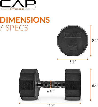 CAP Barbell Coated Hex Dumbbell Weight