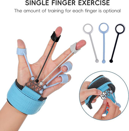 Finger Strengthener Band Exerciser Trainer Hand Grip Strength,Forearmfor Finger Resistance Band Stretching Rehabilitation Fitness Assist for Arthritis, Carpal Tunnel for Muscle Building and Injury Recovery.