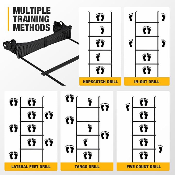 Agility Ladder, Speed Ladder Training Equipment, workout Ladder Adults,12 Rung 20ft Exercise