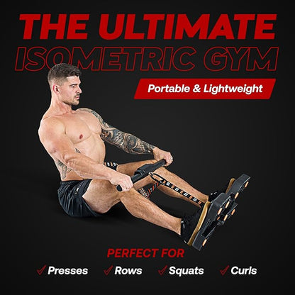 Isomax Isometric Training Equipment, Barbell with Digital Force Generation Meter, Isometric Handgrip for At Home Workouts, Isometric Exercise Equipment and All In One Workout Machine