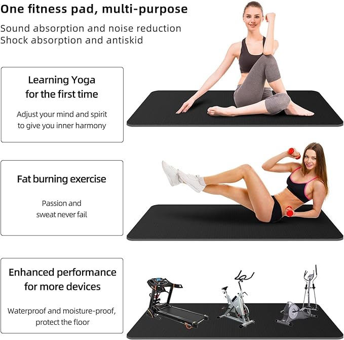 Exercise Equipment Mat,Treadmill Mat, Exercise Bike Mat, Fitness Mat, Elliptical Mat, rowing machine mat,Recumbent Bikes,Jump Rope Mat, Gym Mat Use on