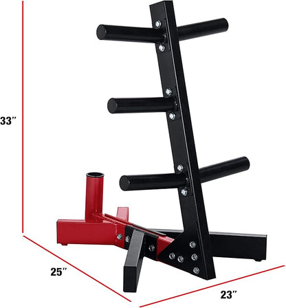 CAP Barbell Olympic Plate Tree Storage Rack, Multiple Colors