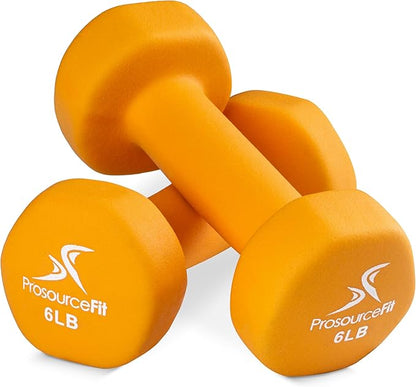 ProsourceFit Neoprene Dumbbell Coated for Non-Slip Grip, 4 lb