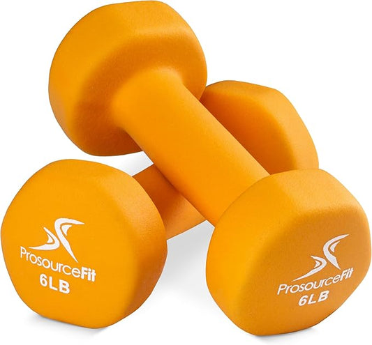 ProsourceFit Neoprene Dumbbell Coated for Non-Slip Grip, 4 lb