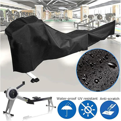 J&C Rowing Machine Cover, 420D Heavy Duty Fitness Equipment Protective Cover, Dust Cover fot Folding Water Rowing Machine 300lb Weight Capacity Concept 2 Rowing Machine Waterproof 95x24x40inch