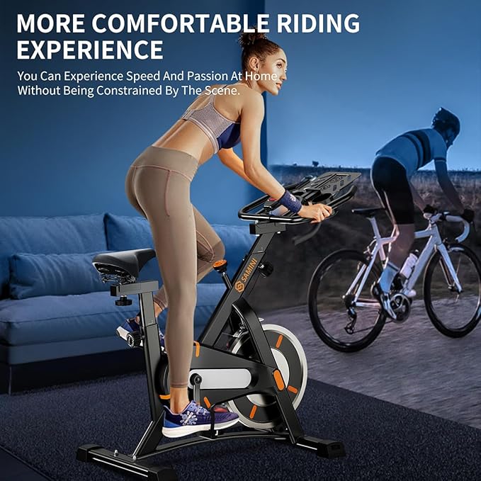 SAMINI Exercise Bike Stationary Indoor Cycling Workout Bikes Bicycle Exercise Machine Fitness Cardio Training Bike For Home Gym