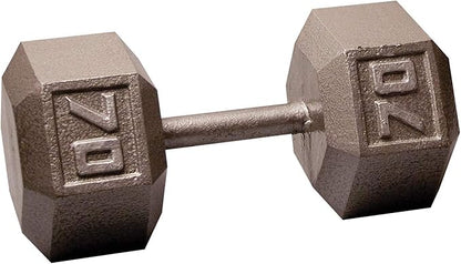 Body-Solid Rubber Coated Hexagon Dumbbells